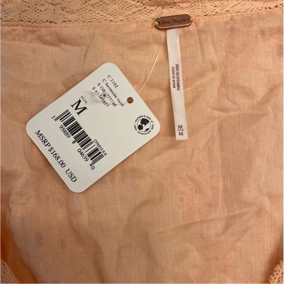 [Free people] Tangerine Embroidery Lace Crop Blouse Top - Picture 11 of 11